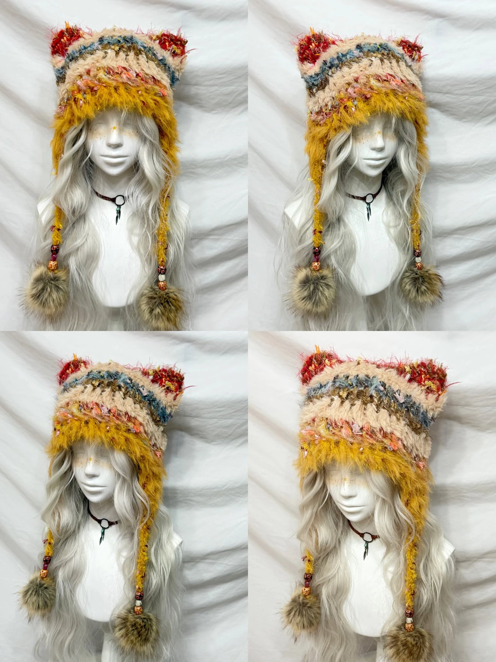 Handmade Crochet Cat Ear Beanie