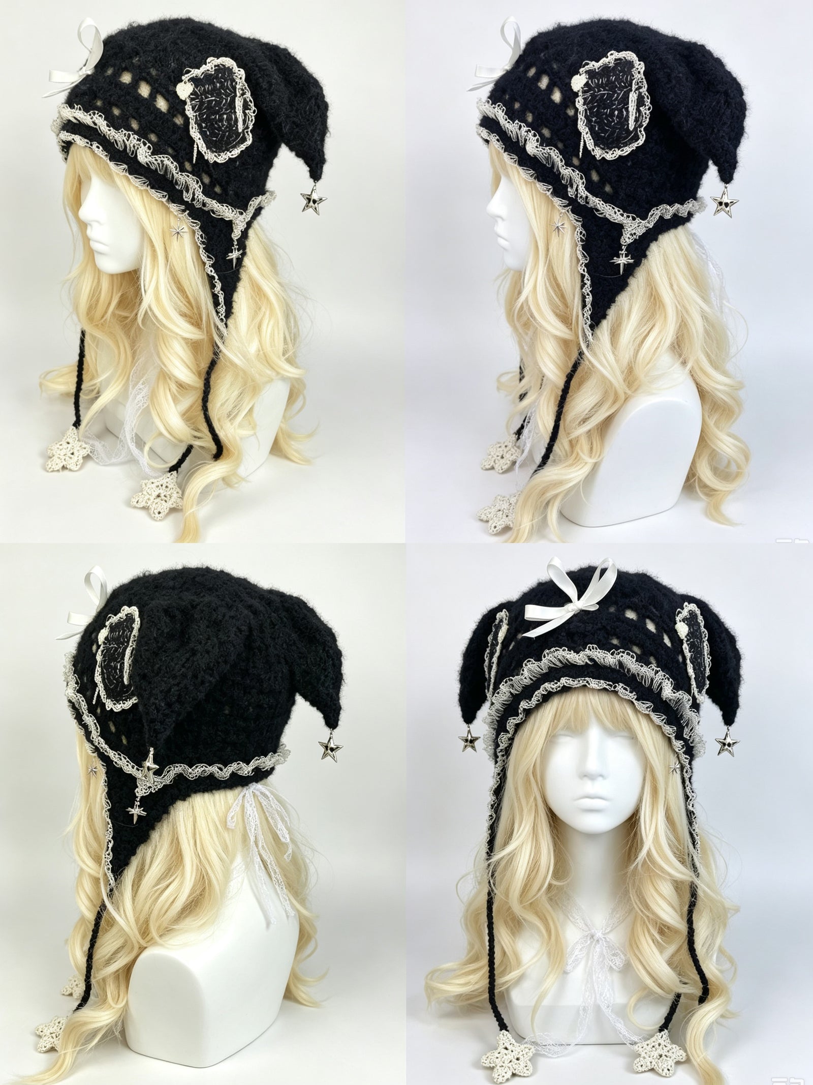 Handmade Crochet Jester Hat